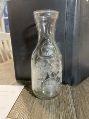Vintage Paul Masson Norman Kosarin Wine Decanter Carafe Etched Glass 1989