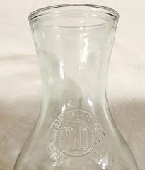 Vintage Paul Masson 9 3/4” tall Glass Wine Carafe Since 1852 Decanter Pitcher