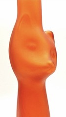Happy Cat Orange Glass Empty Wine Bottle German Reisling Decorative Vase/Bottle