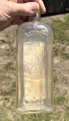 XXX RARE ANTIQUE AQUINAS MALT WHISKEY PAPER LABEL LABEL EMPTY BOTTLE !