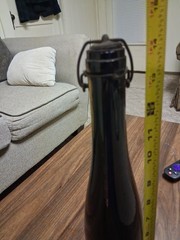 Vintage Rhine Hock Wine Bottle Dark Teal