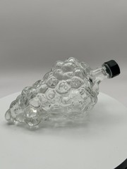 Vintage Glass Grape Cluster Figural Bottle With Lid Made in France
