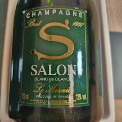 1997 Salon Le Mesnil EMPTY Bottle Box Booklet Champagne Blanc de Blancs Vintage