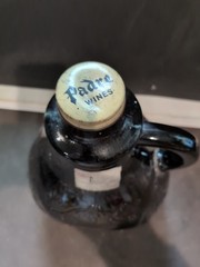 Rare Vintage Maywood Glass Amber Wine Jug – Half Gallon – Grape Design