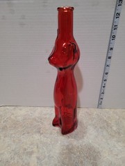 Moselland Riesling Tall Red Cat Wine Bottle