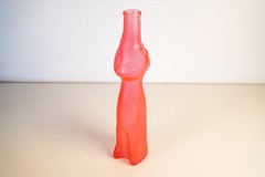 13&Prime; Happy Cat Rheinhessen Riesling Happy Cat Figural Glass Wine Bottle PINK