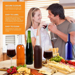 – W5 Wine Bottles, Bordeaux Liquor, Green and Clear, 750 Ml Empty