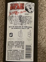 The Walking Dead Blood Red Blend Wine Bottle Empty 750ml Exclusive 2015 AMC