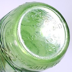 Vintage E & J GALLO RIPPLE Wine Green Flavor Guard ⅘ Pint GLASS BOTTLE