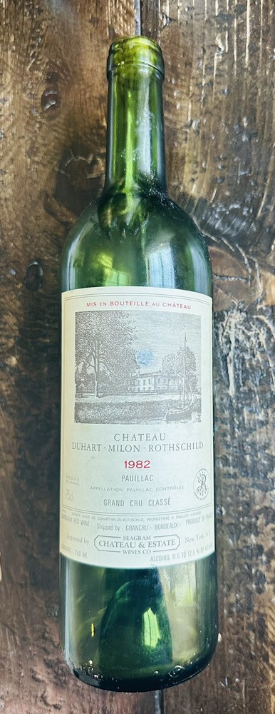 Chateau Duhart Milon Rothschild Wine Bottle EMPTY 1982 Pauillac Collectible 750m
