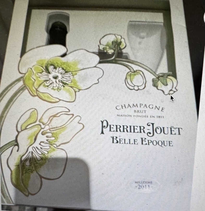 EMPTY PERRIER JOUET CHAMPAGNE 2011y. BELLE EPOQUE BOX & BOTTLE Floral 750ml