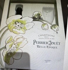 EMPTY PERRIER JOUET CHAMPAGNE 2011y. BELLE EPOQUE BOX & BOTTLE Floral 750ml