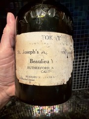 Rare 1920s Beaulieu Vineyard Empty Bottle TOKAY Altar Wine Rutherford Napa Valle