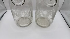 Vintage Paul Masson Vineyards Wine Carafes Set of 2 Clear Glass 1989