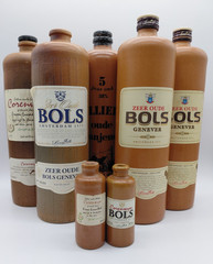 Collection of Vintage Ceramic Genever Bottles