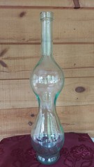 ITALIAN ART GLASS WINE BOTTLE DECORATION 22&Prime;H X 4-3/4&Prime; DIA. MARKED SVE A 3LT