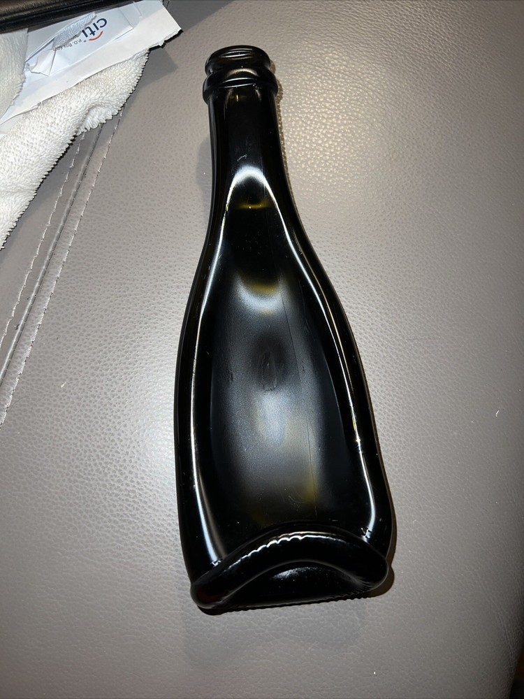 PRESSED GLASS WINE BOTTLE UNIQUE PRESS SMUSHED GLASS