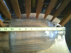 Vintage Glass Gallon Wine Jug 10.5&Prime; tall & 6.5&Prime; wide