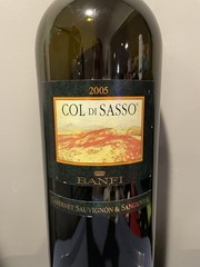 Large 5 Liter 2005 Banfi Col Di Sasso Glass Wine Bottle 21” Tall ( 110mm ) Italy