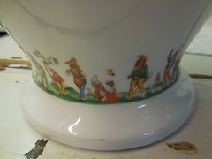 1950&rsquo;s PORCELAIN VASE ADVERTISING « ESTRATTO DI CARNE-L.BIASOLI »GENOVA-ITALY