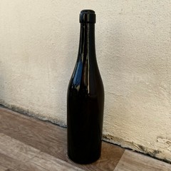 French Antique Wine Bottle Dark Green Glass c1900 34cm Tall 10022212