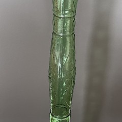 Vintage 44&Prime; Tall MCM Italy Green Glass Chianti Wine Bottle Decanter
