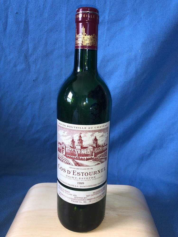 Chateau Cos D&rsquo;Estournel 1989, Bordeaux Bouteille Vide Empty Bottle No Cork
