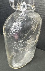 Empty Vintage FAIRVIEW WINE of MAINE Clear Glass Bottle 1/2 Gallon Jug Grapes