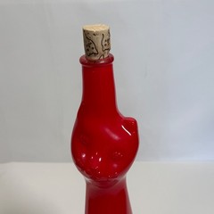 Fire RED Happy Cat Rheinhessen. Riesling Qualitätswein Wine Bottle EMPTY