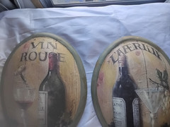 A Pair Of Vtg. Oval Convex Wine Bottle Grapes Wine Glass LG. 15&Prime;X10.5&Prime; Wood.