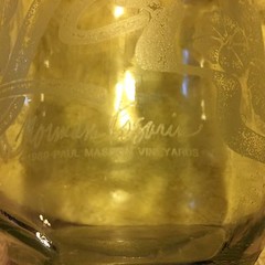 ETCHED CLEAR GLASS 1989 NORMAN KOSARIN WINE WATER CARAFE PAUL MASON VINYARDS