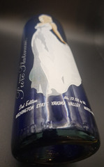 Kestrel Marilyn Monroe Cobalt Blue Collectible Wine Bottle Cut Vase Yakima Val.