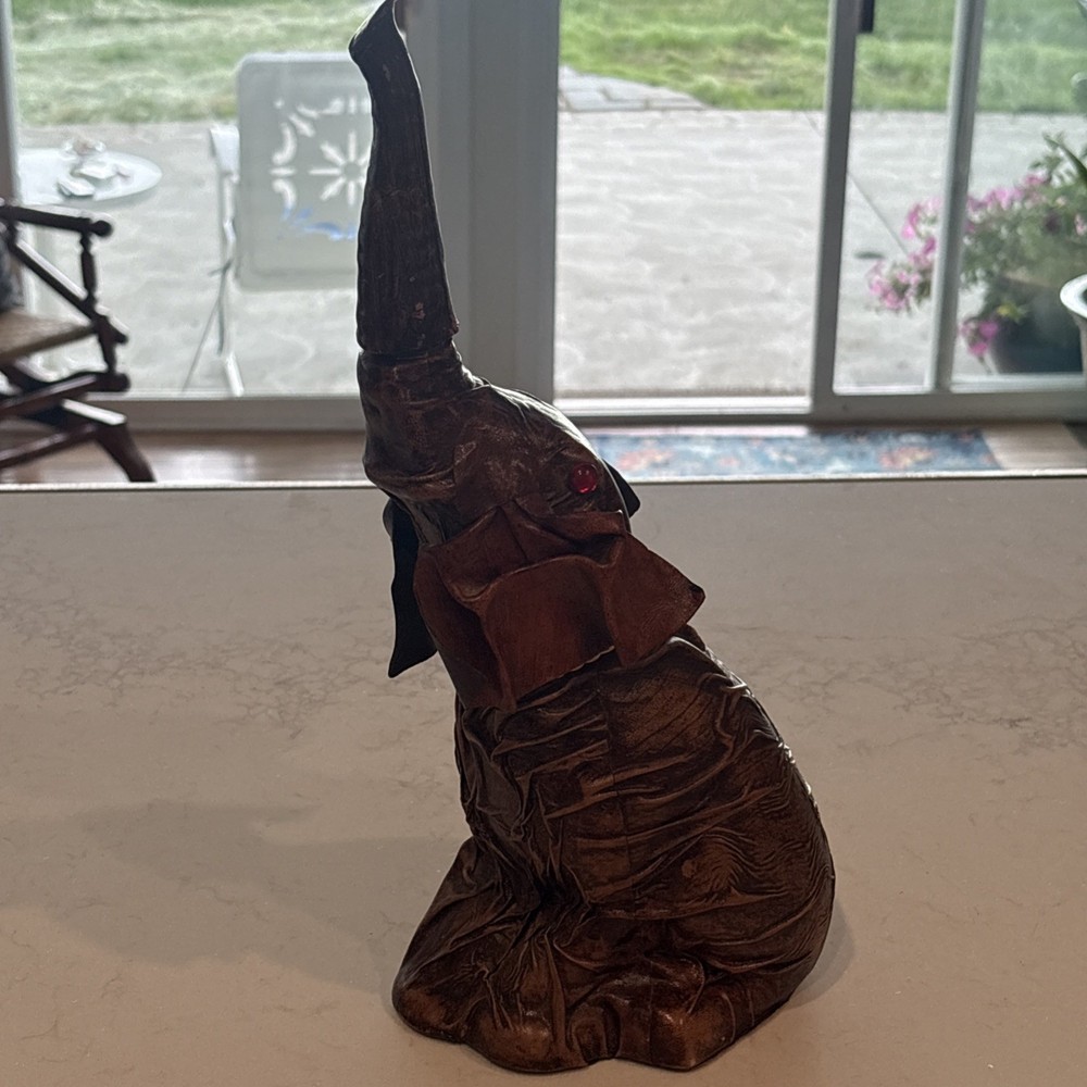 VINTAGE VETROPELLE LEATHER WRAPPED ELEPHANT WINE BOTTLE ITALY 1980