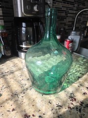 Antique Green 12&Prime; Glass Bottle