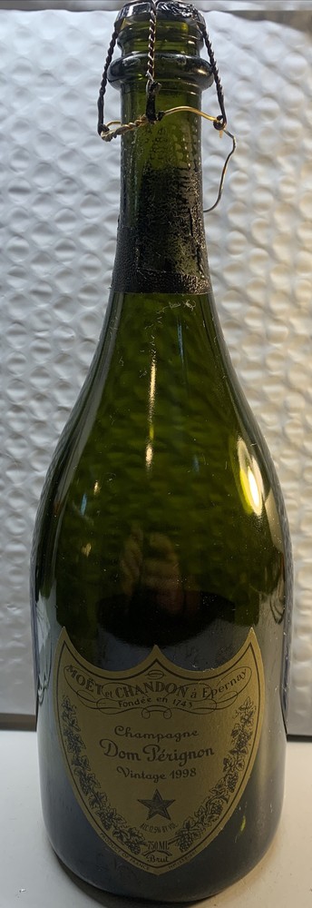 Dom Perignon 1998 Vintage Empty Bottle & Display Box Champagne Wine