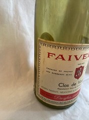 Vintage Faiveley Burgundy Cote-D’Or France 1967-No Cork, Empty Bottle (WC9)