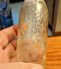 Garrett & Co Virginia Dare wine bottle New York Clear Glass 2/5 Pint Embossed