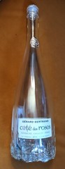 EMPTY – Cote Des Roses Glass Wine Bottle with Rose Bottom & Pink Stopper