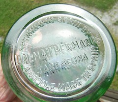 DALMAU HERMANOS TARRAGONA wine liquor bottle(empty) painted glass, made in Spain