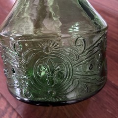 Vintage 44&Prime; Tall MCM Italy Green Glass Chianti Wine Bottle Decanter