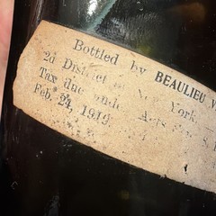 Rare 1920s Beaulieu Vineyard Empty Bottle TOKAY Altar Wine Rutherford Napa Valle