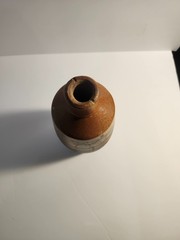Vintage JM Da Fonseca Secla Portugal Pottery Liquor Bottle Brown Ceramic Vase