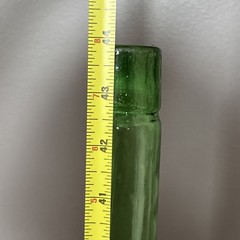 Vintage 44&Prime; Tall MCM Italy Green Glass Chianti Wine Bottle Decanter