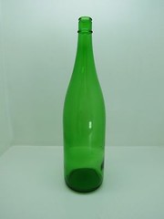 BEACHCOMBED EMPTY GREEN JAPANESE SAKE SAKI LIQUOR GLASS RICE WINE BOTTLE