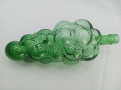 Vintage Original 12&Prime; Grape Cluster Glass Green Wine Bottle Empty Beautiful Decor