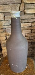 vintage chateau Bordeaux large terracotta bottle decoration