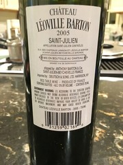 2005 Chateau Leoville Barton (empty) Bordeaux Bottle