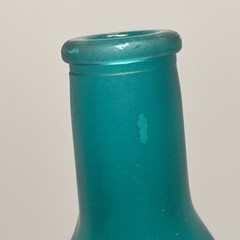Moselland Riesling “Happy Cat” Frosted Green Figural Glass Empty Bottle