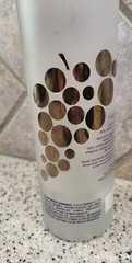 IDOL BURGUNDY FRANCE Glass Vodka Bottle FROSTED Reflective Grapes 12 3/4&Prime; EMPTY