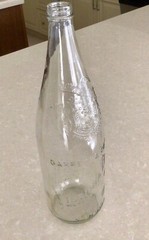 VTG VIRGINIA DARE 1/2 GAL GARRETT & CO WINE LARGE ORNATE GLASS BOTTLE NEW YORK